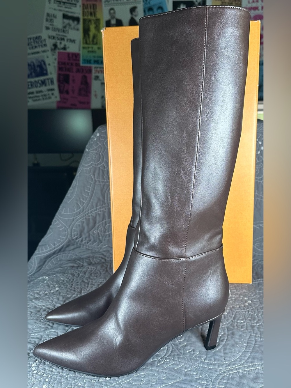 Unisa Women’s Brown Lilane Stiletto Heel Dress Boots NWT Size 10